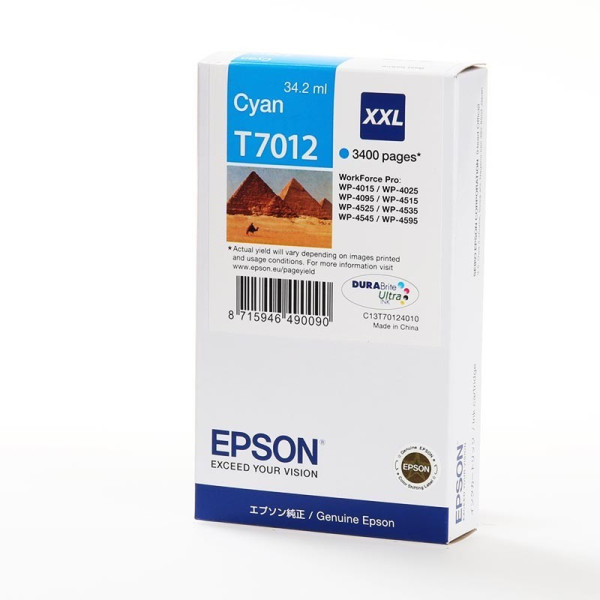 Epson T7012XXL cyan Cartouche d'encre d'origine Epson T7012XXL cyan Cartouche d'encre d'origine