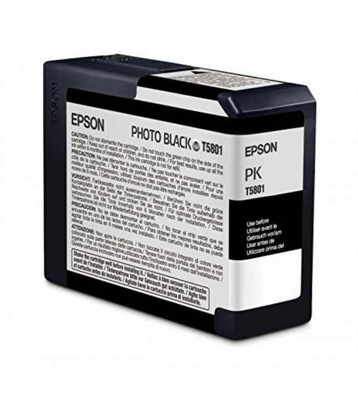 EPSON T5801 Noir Photo Cartouche d'encre d'origine