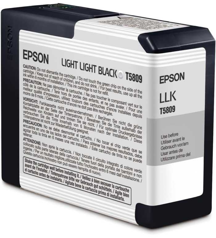EPSON T5809 Noir clair Cartouche d'encre d'origine