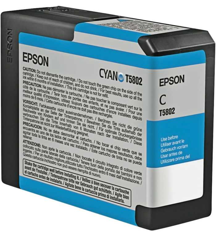 EPSON T5802 Cyan Cartouche d'encre d'origine