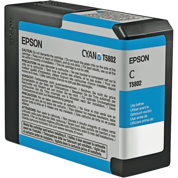 EPSON T5802 Cyan Cartouche d'encre d'origine