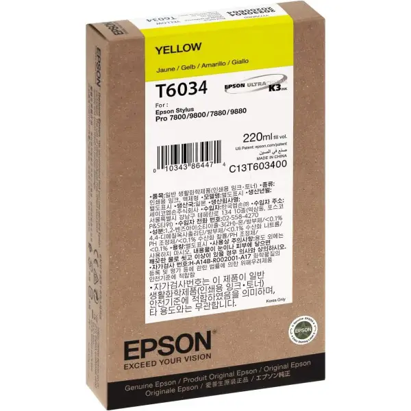 Epson T6034 Jaune Cartouche d'encre d'origine