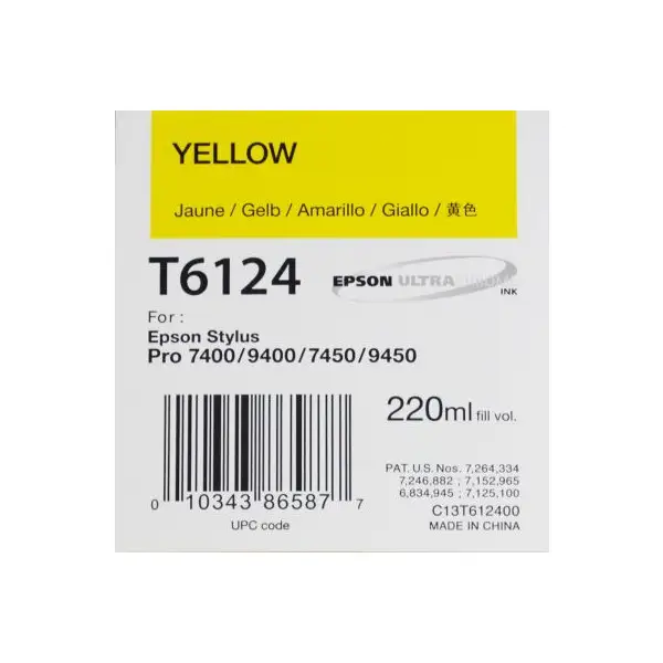 Epson T6124 Jaune Cartouche d'encre d'origine