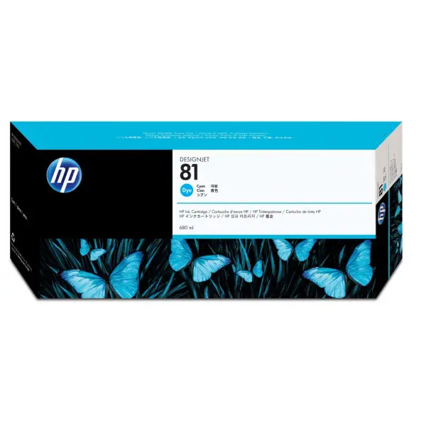 HP 81 Cyan Cartouche d'encre d'origine - C4931A