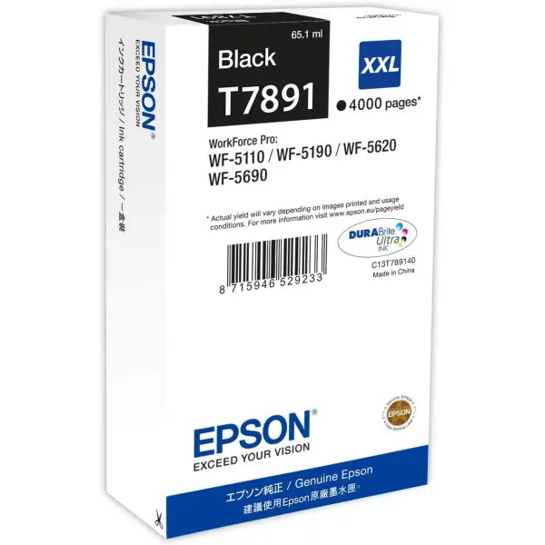 Epson T7891 XXL Noir Cartouche d'encre d'origine