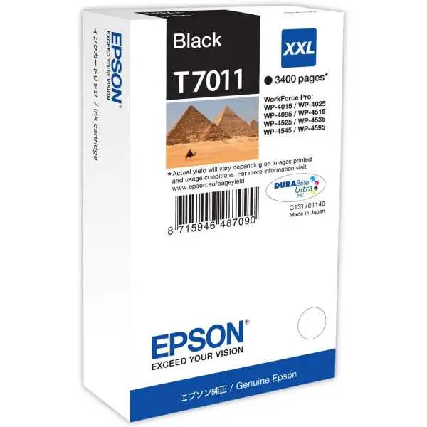 Epson T7011 XXL Noir Pyramide Cartouche d'encre d'origine