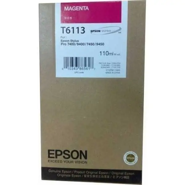 Epson T6113 Magenta Cartouche d'encre d'origine