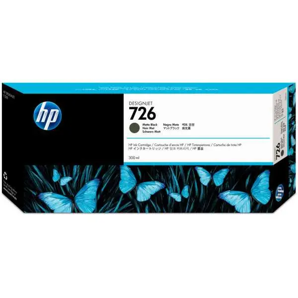 HP 726 Noir mat Cartouche d'encre d'origine - CH726A