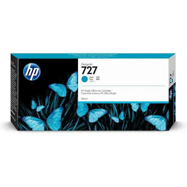 HP 727 Cyan Cartouche d'origine - F9J76A