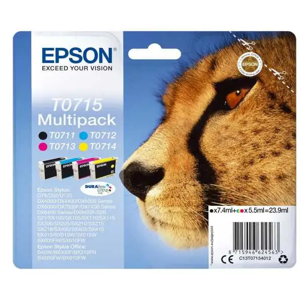 Epson T0715 Noir couleur Guépard Pack moins cher