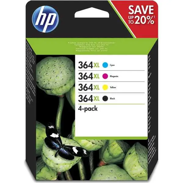 HP 364XL Noir couleur Pack de 4 cartouches d'origine