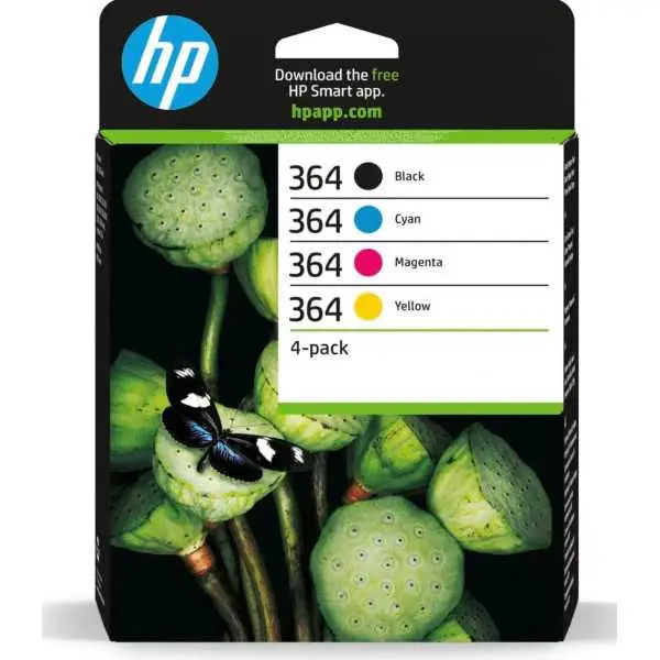 HP 364 Noir couleur Pack de 4 cartouches d'origine