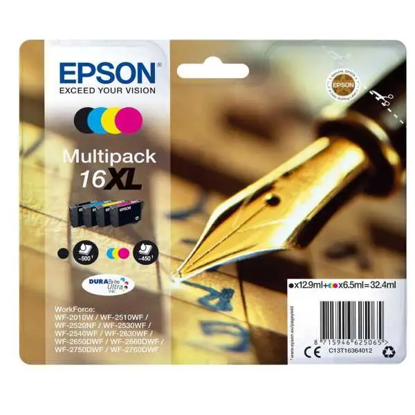 Epson 16XL Noir couleur Stylo plume Pack au meilleur prix