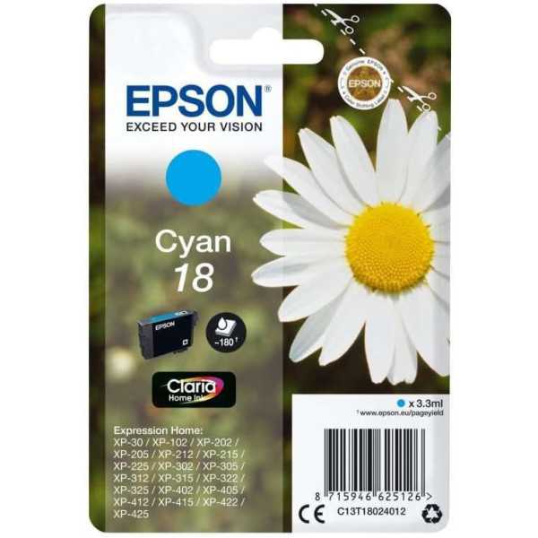 Epson 18 Cyan Pâquerette Cartouche authentique au meilleur prix