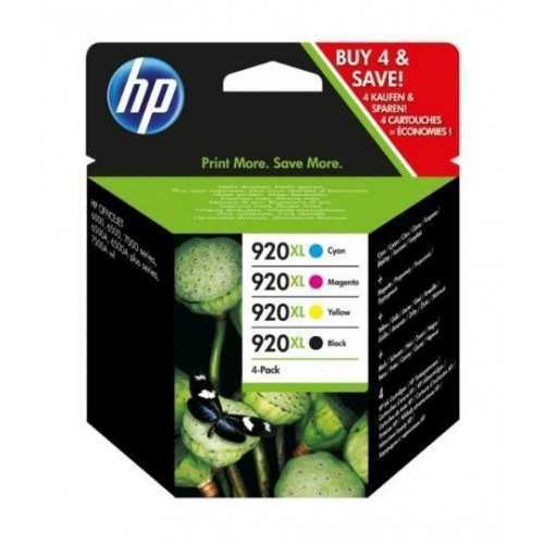 HP 920XL Noir couleur Pack de 4 Cartouches d'encre d'origine